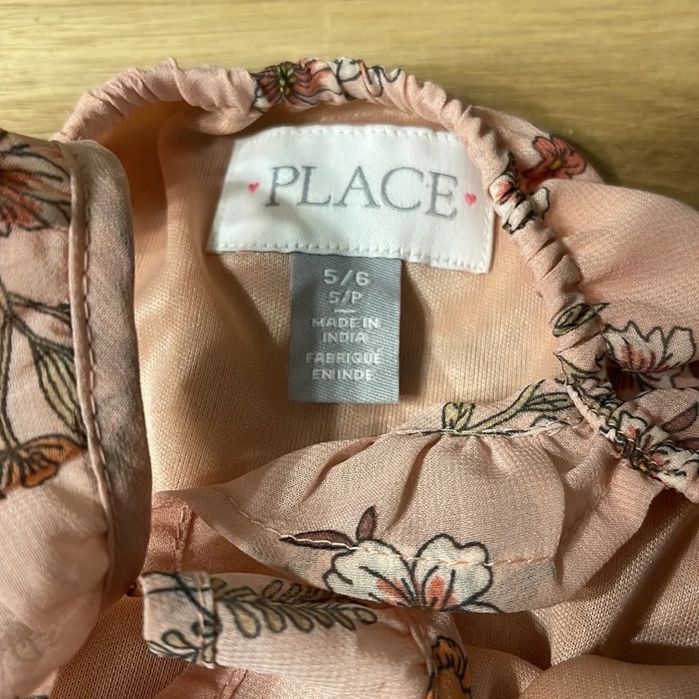 CHILDRENS PLACE ruffle wrap floral dress